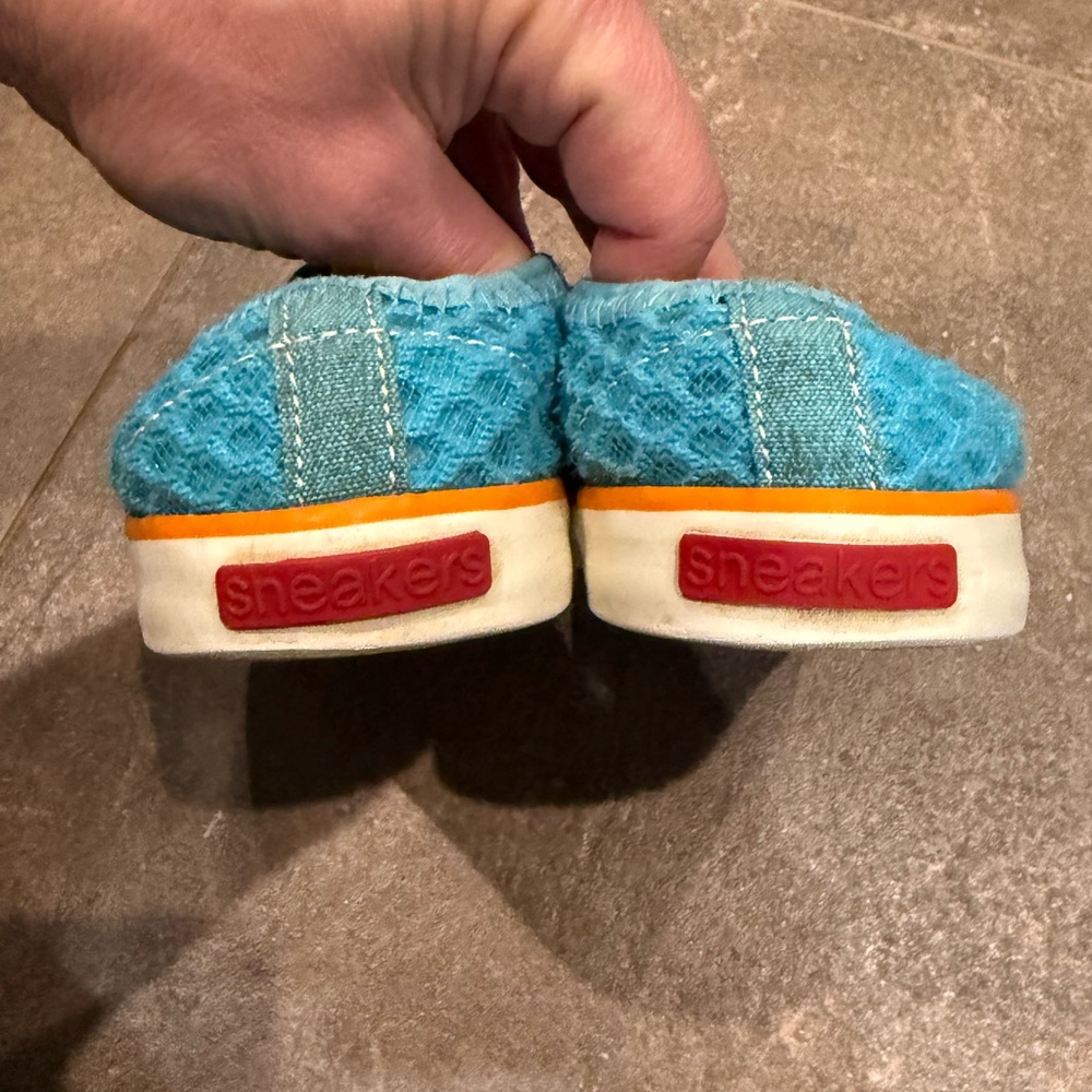 Kids Blue Mesh Velcro Sneakers - Picture 6 of 8